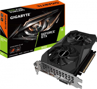 Видеокарта Gigabyte PCI-E GV-N1656WF2OC-4GD NVIDIA GeForce GTX 1650 4096Mb 128 GDDR6 1590/12000 DVIx1 HDMIx1 DPx1 HDCP Ret от магазина РЭССИ