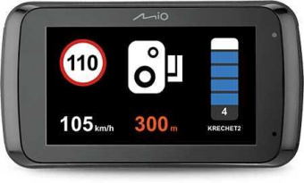 Видеорегистратор с радар-детектором Mio MiVue i90 GPS ГЛОНАСС черный от магазина РЭССИ