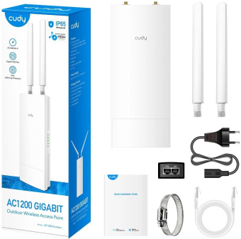 Повторитель беспроводного сигнала Cudy AP1300 Outdoor AC1200 Wi-Fi белый от магазина РЭССИ