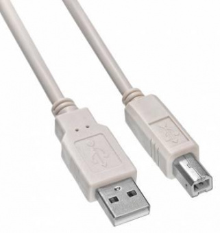 Кабель Buro USB2.0-AM/BM USB A(m) USB B(m) 1.8м серый от магазина РЭССИ