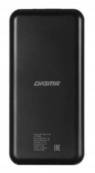 Мобильный аккумулятор Digma DG-10000-3U 10000mAh 3A 3xUSB черный (DG-10000-3U-BK) от магазина РЭССИ