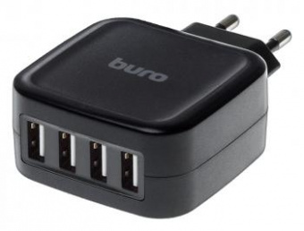 Сетевое зар./устр. Buro TJ-286B Smart 25W 5A 4xUSB универсальное черный (TJ-286B) от магазина РЭССИ