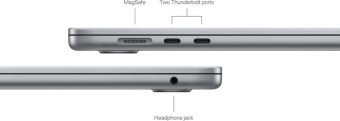 Ноутбук Apple MacBook Air A3114 M3 8 core 16Gb SSD512Gb/10 core GPU 15.3" Liquid Retina (2880x1864) Mac OS grey space WiFi BT Cam (MXD13HN/A) от магазина РЭССИ
