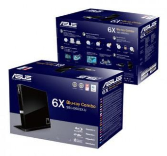 Привод Blu-Ray Asus SBW-06D2X-U/BLK/G/AS черный USB slim внешний RTL от магазина РЭССИ