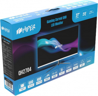 Монитор Hiper 27" Gaming QH2704 белый IPS LED 5ms 16:9 HDMI M/M 1000:1 250cd 178гр/178гр 2560x1440 FreeSync DP 2K 5кг от магазина РЭССИ