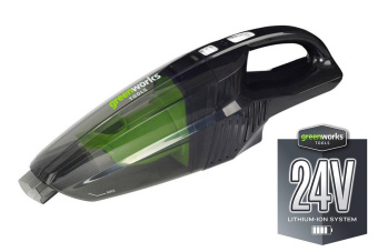 Ручной аккумуляторный пылесос Greenworks G24HV 24V без АКБ и ЗУ 4700007 от магазина РЭССИ