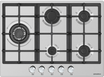 Газовая варочная поверхность Maunfeld EGHS.75.33CS\G нержавеющая сталь от магазина РЭССИ