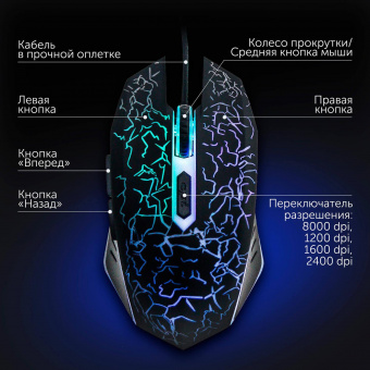 Комплект Оклик HS-HKM100G IMPERIAL (клавиатура, мышь, гарнитура) черный (489352) от магазина РЭССИ