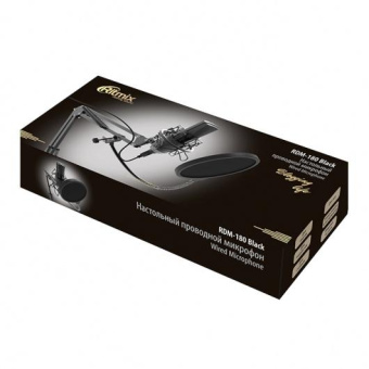 Микрофон проводной Ritmix RDM-180 2.5м черный от магазина РЭССИ