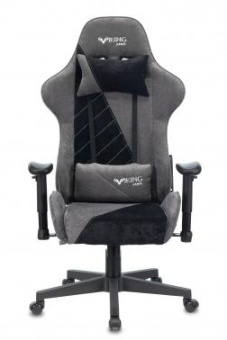 Кресло игровое Zombie VIKING X Fabric серый/черный с подголов. крестов. пластик от магазина РЭССИ
