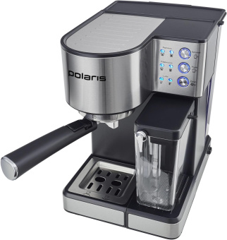 Кофеварка рожковая Polaris PCM 1536E Adore Cappuccino 1350Вт нержавеющая сталь/черный от магазина РЭССИ