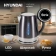 Чайник электрический Hyundai HYK-S7777 1.7л. 2200Вт графит/серебристый корпус: стекло от магазина РЭССИ