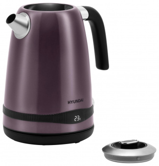 Чайник электрический Hyundai HYK-S4800 1.7л. 2200Вт фиолетовый/черный (корпус: металл) от магазина РЭССИ
