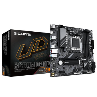 Материнская плата Gigabyte B650M D3HP SocketAM5 AMD B650 4xDDR5 mATX AC`97 8ch(7.1) 2.5Gg RAID+HDMI+DP от магазина РЭССИ