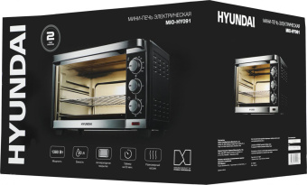 Мини-печь Hyundai MIO-HY091 20л. 1380Вт черный от магазина РЭССИ