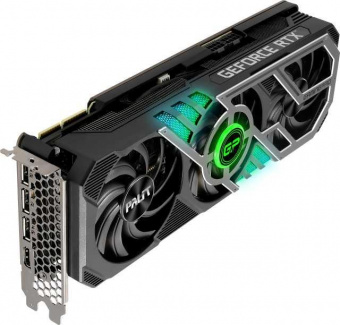 Видеокарта Palit PCI-E 4.0 PA-RTX3090 GAMINGPRO 24G NVIDIA GeForce RTX 3090 24576Mb 384 GDDR6X 1395/19500 HDMIx1 DPx3 HDCP Ret от магазина РЭССИ