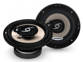Колонки автомобильные Soundmax SM-CSA603 180Вт 91дБ 4Ом 16см (6дюйм) (ком.:2кол.) коаксиальные трехполосные от магазина РЭССИ