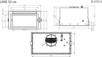 Вытяжка встраиваемая Elica LANE MBL/A/52 черный управление: кнопочное (1 мотор) от магазина РЭССИ