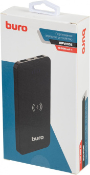 Мобильный аккумулятор Buro BPW10E 10000mAh 2A беспров.зар. черный (BPW10E10PBK) от магазина РЭССИ