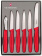Набор ножей кухон. Victorinox Standart (5.1111.6) компл.:6предм. красный подар.коробка от магазина РЭССИ