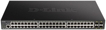 Коммутатор D-Link DGS-1250-52XMP/A1A 48G 4SFP+ 48PoE+ 370W управляемый от магазина РЭССИ