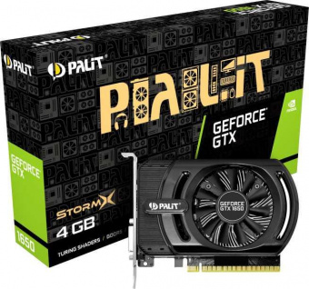 Видеокарта Palit PCI-E PA-GTX1650 STORMX 4G NVIDIA GeForce GTX 1650 4096Mb 128 GDDR5 1485/8000 DVIx1 HDMIx1 HDCP Ret от магазина РЭССИ