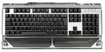 Клавиатура Оклик 980G HUMMER механическая серебристый/черный USB for gamer LED (подставка для запястий) (499580) от магазина РЭССИ