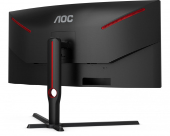 Монитор AOC 34" Gaming CU34G3S/BK черный/красный VA LED 1ms 21:9 HDMI M/M матовая HAS Piv 300cd 178гр/178гр 3440x1440 DP 2K USB 8.25кг от магазина РЭССИ