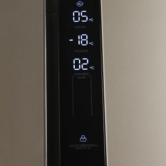 Холодильник Hyundai CS6073FV 3-хкамерн. шампань стекло инвертер от магазина РЭССИ