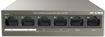Коммутатор IP-Com F1106P-4-63W (L2) 6x100Мбит/с 4PoE 63W неуправляемый от магазина РЭССИ