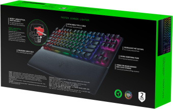Клавиатура Razer Huntsman V2 TKL механическая черный USB for gamer LED (подставка для запястий) от магазина РЭССИ