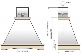 Вытяжка каминная Elikor Вилла 60П-650-П3Л белый управление: ползунковое (1 мотор) от магазина РЭССИ