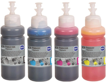Чернила Cactus CS-T664set 664 голубой/пурпурный/желтый/черный набор 4x70мл для Epson L130,L110,L100,L220,L200,L310,L300,L360,L361,L380,L382,L350,L355,L365,L395,L405,L485,L495,L555,L565,L575,Expression ET-2500,ET-2550,ET-2600,ET-2650,ET-4500;WorkForce ET-1 от магазина РЭССИ