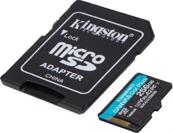 Флеш карта microSDXC 256Gb Class10 Kingston SDCG3/256GB Canvas Go! Plus + adapter от магазина РЭССИ