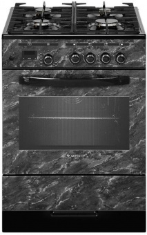 Плита Газовая Gefest ПГ 6500-03 0053 черный мрамор (без крышки) реш.чугун от магазина РЭССИ