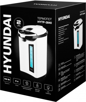 Термопот Hyundai HYTP-3840 4л. 750Вт белый/черный от магазина РЭССИ