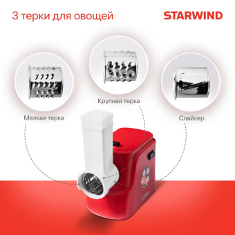 Мясорубка Starwind SMG3225 1500Вт красный от магазина РЭССИ