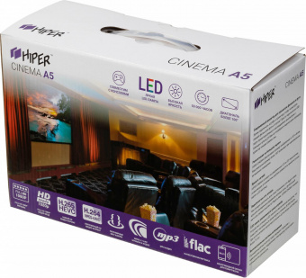 Проектор Hiper Cinema A5 LCD 2600Lm (800x400) 1500:1 ресурс лампы:50000часов 1xUSB typeA 1xHDMI 1кг от магазина РЭССИ