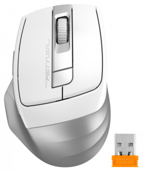Мышь A4Tech Fstyler FB35C белый оптическая (2400dpi) беспроводная BT/Radio USB (6but) от магазина РЭССИ