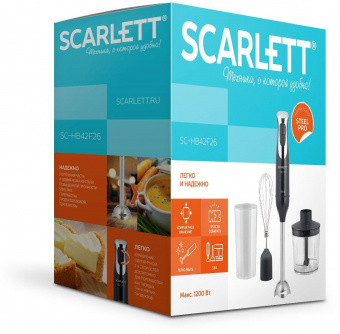 Блендер погружной Scarlett SC-HB42F26 1200Вт черный от магазина РЭССИ