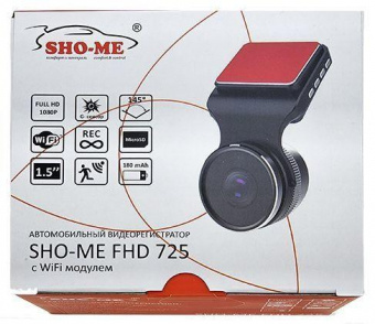 Видеорегистратор Sho-Me FHD-725 черный 1080x1920 1080p 145гр. GP5168 от магазина РЭССИ