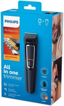 Триммер Philips MG3730/15 черный (насадок в компл:8шт) от магазина РЭССИ