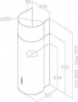 Вытяжка каминная Elica Stone WH/A/33 белый управление: кнопочное (1 мотор) от магазина РЭССИ