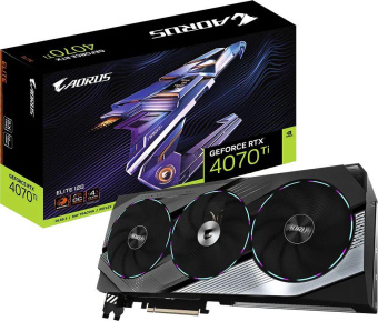 Видеокарта Gigabyte PCI-E 4.0 GV-N407TAORUS E-12GD NVIDIA GeForce RTX 4070TI 12288Mb 192 GDDR6X 2655/21000 HDMIx1 DPx3 HDCP Ret от магазина РЭССИ