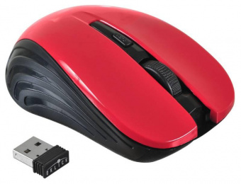 Мышь Оклик 545MW черный/красный оптическая (1600dpi) беспроводная USB для ноутбука (4but) от магазина РЭССИ