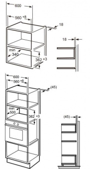Микроволновая печь Weissgauff BMWO-209 PDB 20л. 800Вт черный (встраиваемая) от магазина РЭССИ