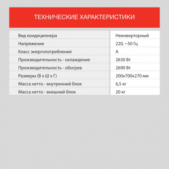 Сплит-система Starwind STAC-09PROF белый от магазина РЭССИ