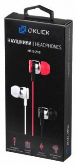 Наушники вкладыши Оклик HP-S-210 1.2м белый проводные в ушной раковине (D1-1W) от магазина РЭССИ