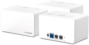 Бесшовный Mesh роутер Mercusys Halo H90X(3-pack) AX6000 10/100/1000BASE-TX компл.:устройство/крепления/адаптер белый (упак.:3шт) от магазина РЭССИ