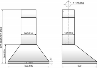 Вытяжка каминная Elikor Вента 60П-650-К3Д ваниль управление: кнопочное (1 мотор) от магазина РЭССИ